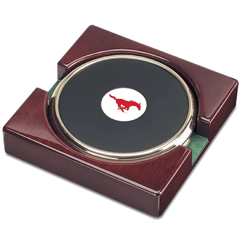 Gold SMU Mustangs Two-Piece Coaster Set