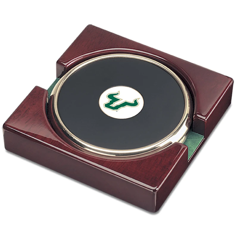 Gold South Florida Bulls Two-Piece Coaster Set