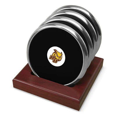 Silver Rowan Profs Four-Piece Coaster Set