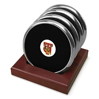 Silver Tuskegee Golden Tigers Four-Piece Coaster Set