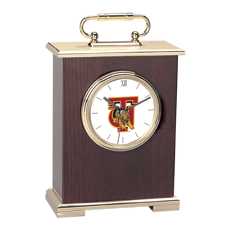 Tuskegee Golden Tigers Primary Team Logo Carriage Clock