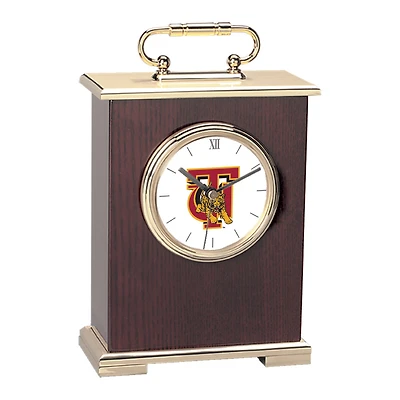 Tuskegee Golden Tigers Primary Team Logo Carriage Clock