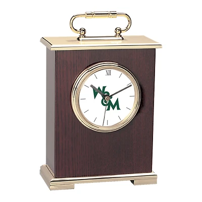 William & Mary Tribe Primary Team Logo Carriage Clock