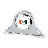 Miami Hurricanes Primary Team Logo Napoleon Desk Clock