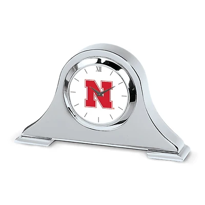 Nebraska Huskers Primary Team Logo Napoleon Desk Clock