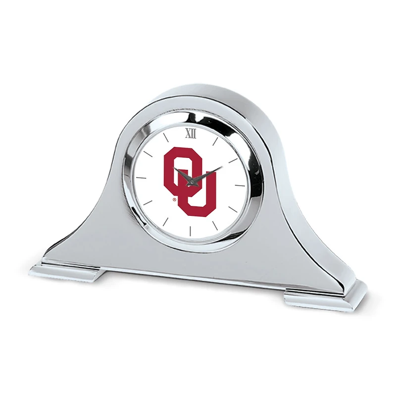 Oklahoma Sooners Primary Team Logo Napoleon Desk Clock