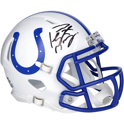 Peyton Manning Indianapolis Colts Autographed Riddell - Throwback Logo Speed Mini Helmet