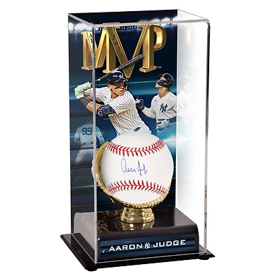 Aaron Judge New York Yankees 2022 AL MVP Autographed Baseball with Sublimated Display Case
