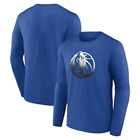 Men's Blue Dallas Mavericks Gradient Logo Long Sleeve T-Shirt