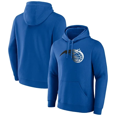 Men's Blue Orlando Magic Gradient Logo Pullover Hoodie