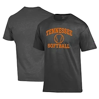 Men's Champion Charcoal Tennessee Lady Vols Primary Team Logo Icon Softball Powerblend T-Shirt