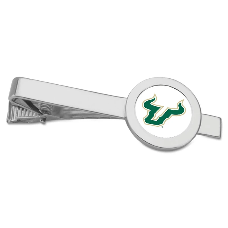 Silver South Florida Bulls Team Logo Tie Bar