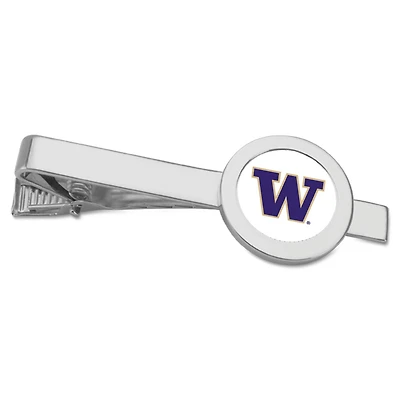 Silver Washington Huskies Team Logo Tie Bar