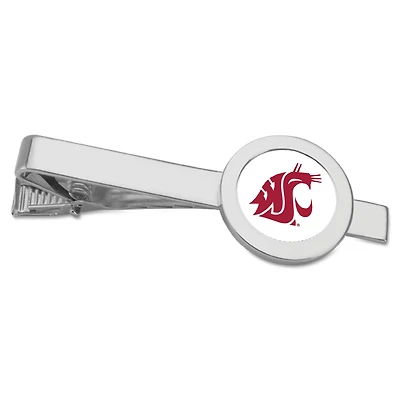 Silver Washington State Cougars Team Logo Tie Bar
