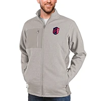Men's Antigua Oatmeal St. Louis City SC Primary Team Logo Course Full-Zip Jacket