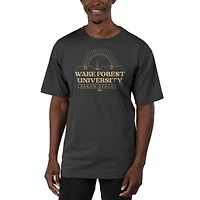 Men's Uscape Apparel Black Wake Forest Demon Deacons Garment Dyed T-Shirt