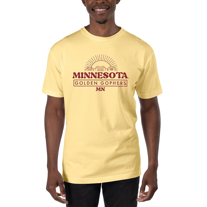 Men's Uscape Apparel Yellow Minnesota Golden Gophers Garment Dyed T-Shirt