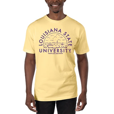 Men's Uscape Apparel Yellow LSU Tigers Garment Dyed T-Shirt