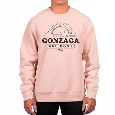 Men's Uscape Apparel Pink Gonzaga Bulldogs Premium Heavyweight Pullover Sweatshirt