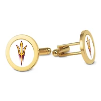 Gold Arizona State Sun Devils Logo Cufflinks