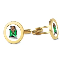 Gold Marshall Thundering Herd Logo Cufflinks
