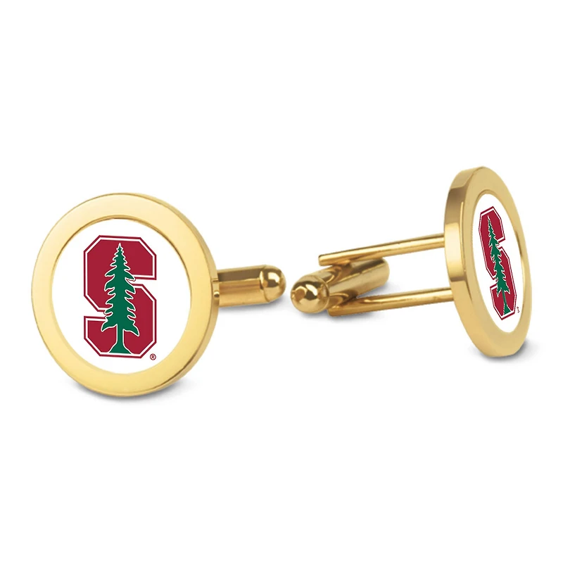 Gold Stanford Cardinal Logo Cufflinks