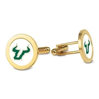 Gold South Florida Bulls Logo Cufflinks