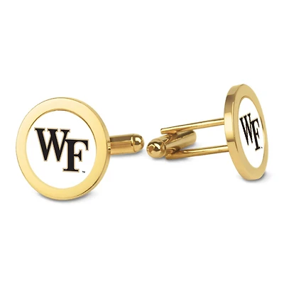 Gold Wake Forest Demon Deacons Logo Cufflinks