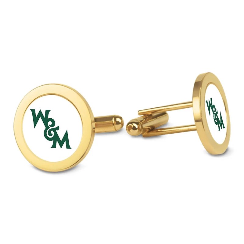 Gold William & Mary Tribe Logo Cufflinks