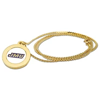 Women's Gold James Madison Dukes Logo Pendant Necklace