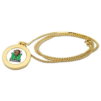 Women's Gold Marshall Thundering Herd Logo Pendant Necklace