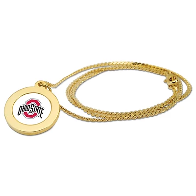 Women's Gold Ohio State Buckeyes Logo Pendant Necklace