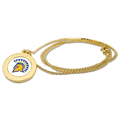 Women's Gold San Jose State Spartans Logo Pendant Necklace