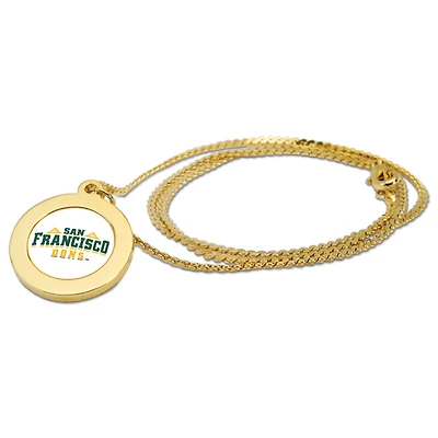 Women's Gold San Francisco Dons Logo Pendant Necklace
