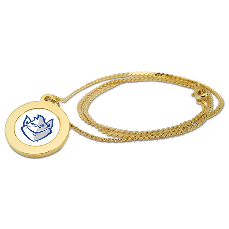 Women's Gold Saint Louis Billikens Logo Pendant Necklace