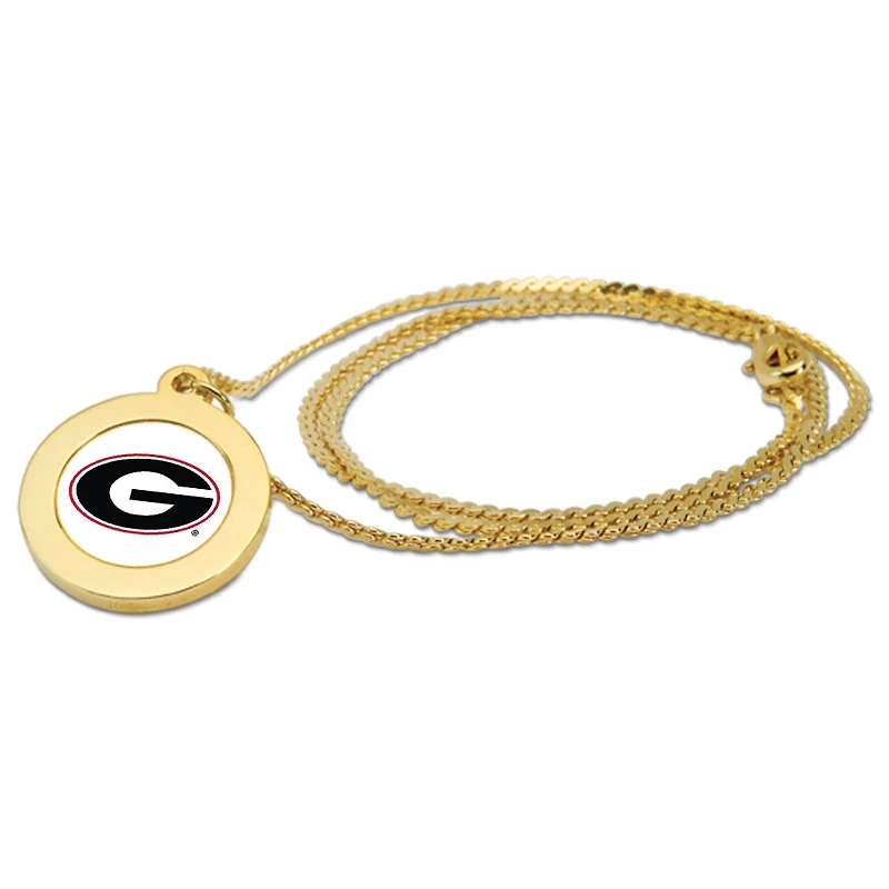 Women's Gold Georgia Bulldogs Logo Pendant Necklace