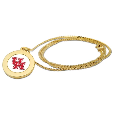Women's Gold Houston Cougars Logo Pendant Necklace