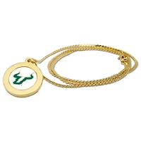 Women's Gold South Florida Bulls Logo Pendant Necklace