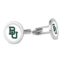 Silver Baylor Bears Logo Cufflinks