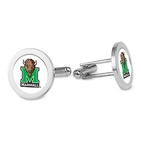 Silver Marshall Thundering Herd Logo Cufflinks