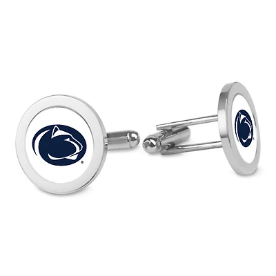 Silver Penn State Nittany Lions Logo Cufflinks