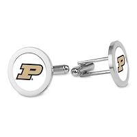 Silver Purdue Boilermakers Logo Cufflinks
