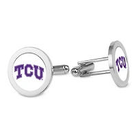 Silver TCU Horned Frogs Logo Cufflinks