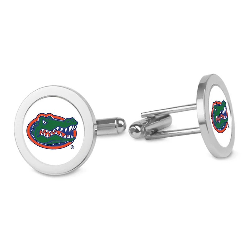 Silver Florida Gators Logo Cufflinks