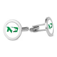 Silver North Dakota Logo Cufflinks
