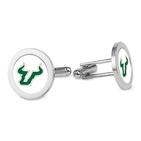 Silver South Florida Bulls Logo Cufflinks