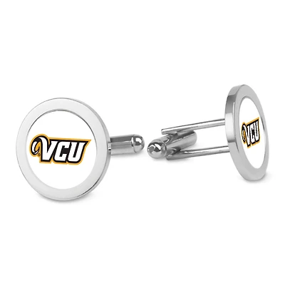 Silver VCU Rams Logo Cufflinks
