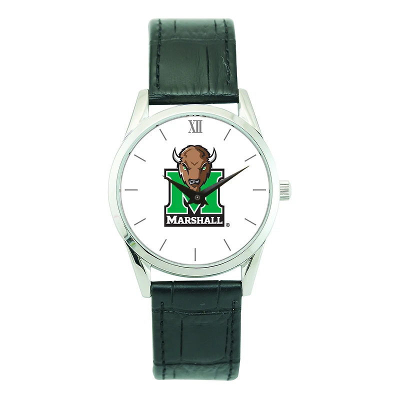 Unisex Silver Marshall Thundering Herd Stainless Steel Wristwatch