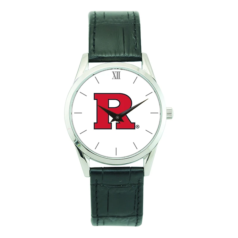 Unisex Silver Rutgers Scarlet Knights Stainless Steel Wristwatch