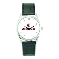 Unisex Silver Santa Clara Broncos Stainless Steel Wristwatch